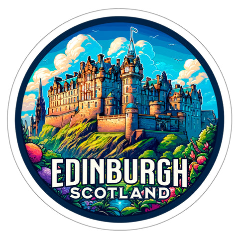 Edinburgh Sticker Scotland Travel Window Decal Vinyl Small Waterproof 4".