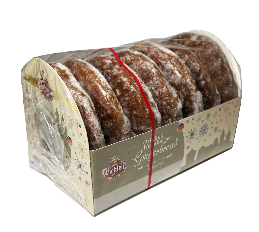 Wicklein Original Nürnberger Gingerbread, Fine Oblaten Glazed Lebkuchen, German Cookies, 200g