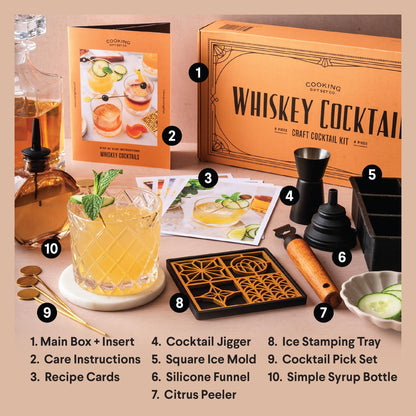 Whiskey Set Cocktail Kit with Ice Stamp