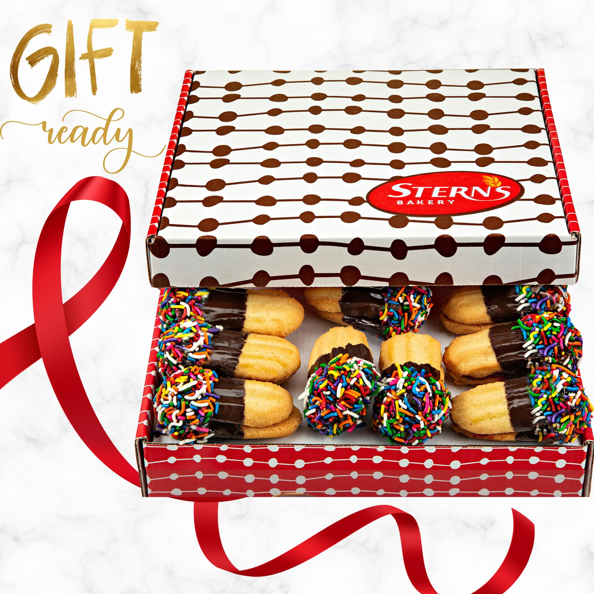 Premium Italian Cookie Gift Box | Italian Sandwich Cookies [9 Count], Gourmet Bakery Cookies for Any Occasion | Ideal for Birthdays Anniversaries Get Well Wishes | Kosher, Nut Free | Stern’s Bakery