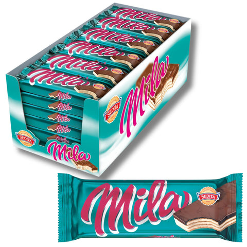 MILA - European Czech & Slovak Wafers Milk Cream with Chocolate BOX-QTY 36pcs.