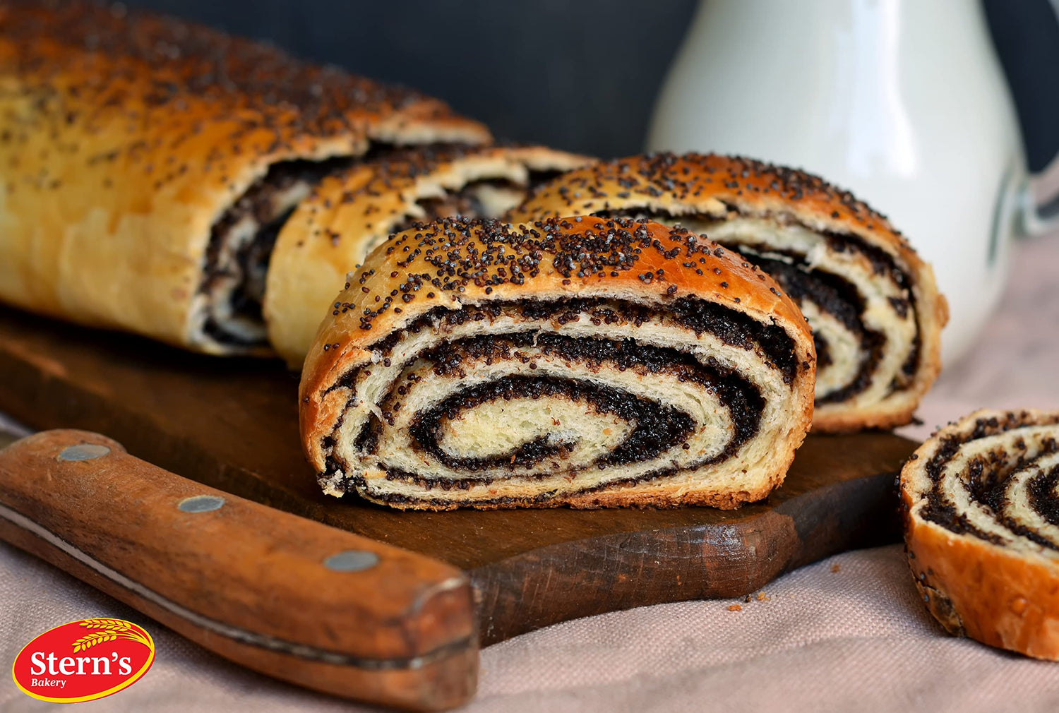 Poppy Seed Cake | Traditional Hungarian Food | Scrumptious &amp; Delicious | Yeast Cake with Poppy Seed Filling | 16 oz Per Poppyseed Cake (2 Pack)