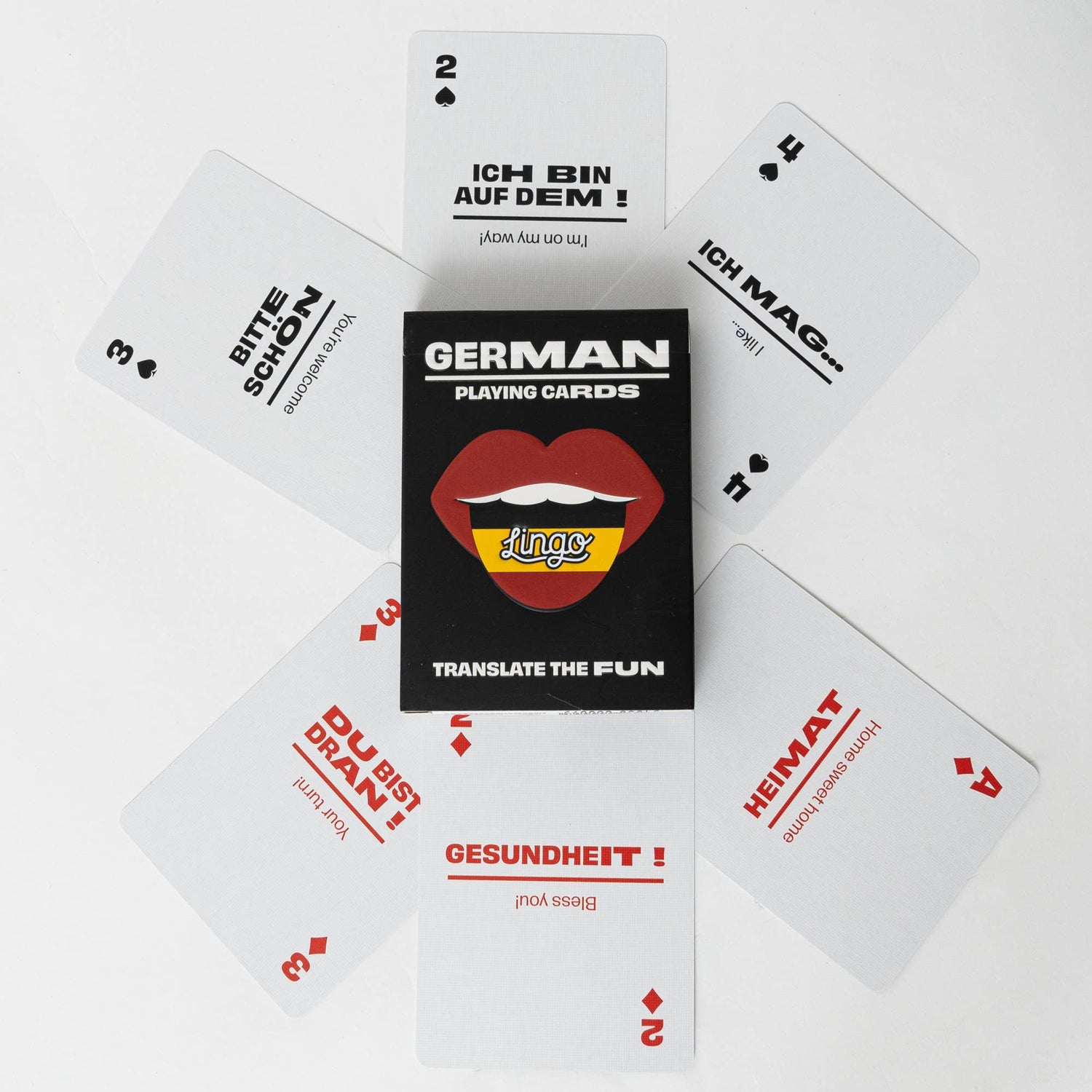 German Travel Playing Cards in Tin Travel Case