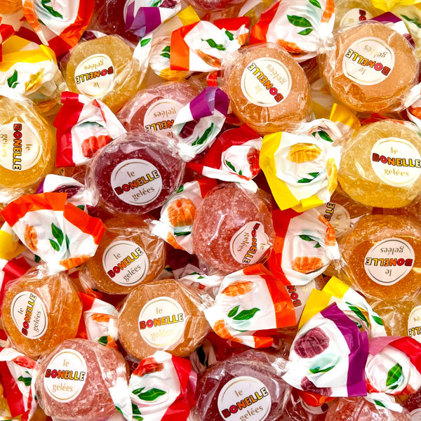Fida Bonelle Italian Assorted Fruit Jelly Candy, Individually Wrapped, Vegan, 1 Pound Bag.