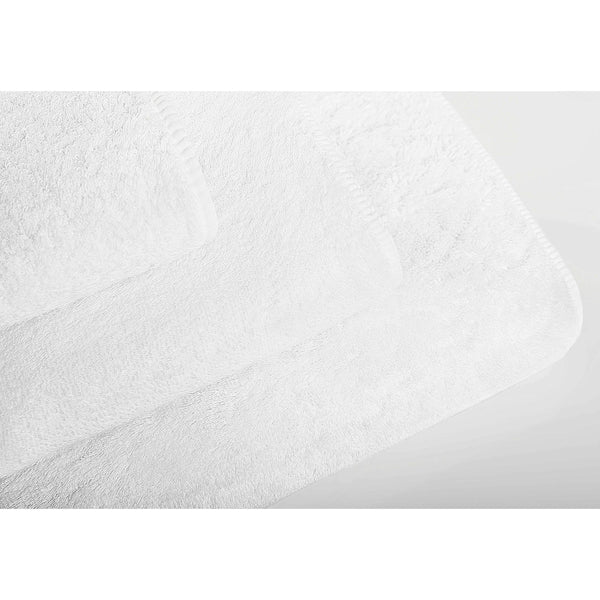 Graccioza Long Double Loop Towels Bath Sheet (41 x 72, White), 100% Egyptian Cotton 700 GSM - Elegant, Soft Body and Face Towel Bath Linens Made in Portugal, White.