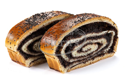 Poppy Seed Cake | Traditional Hungarian Food | Scrumptious &amp; Delicious | Yeast Cake with Poppy Seed Filling | 16 oz Per Poppyseed Cake (2 Pack)