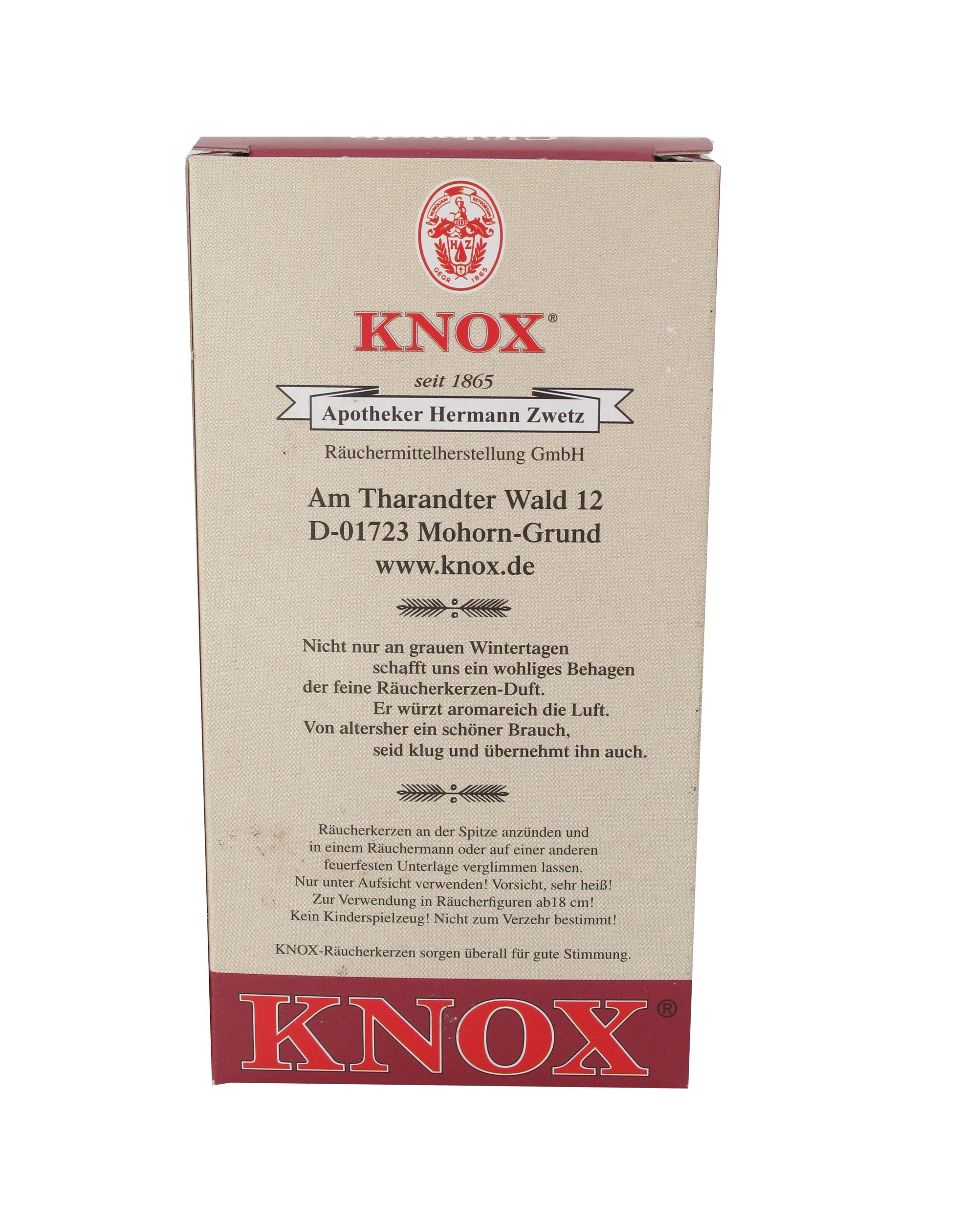 Knox Wine Punch Gluhwein Scent Incense Cones Made Germany for Christmas Smokers