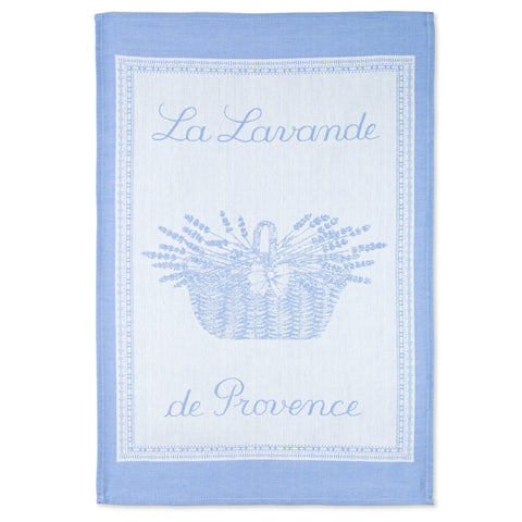 Coucke French Jacquard Cotton Kitchen Dish Towel French Table Collection, Lavande PJ, 20-Inches by 30-Inches, Lavender.