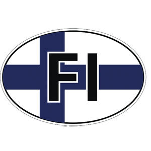 Finland Euro Style Oval Vinyl Decal Sticker