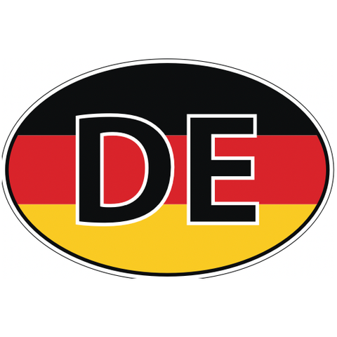 Germany Euro Style Oval Vinyl Decal Sticker