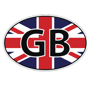 Great Britain Euro Style Oval Vinyl Decal Sticker