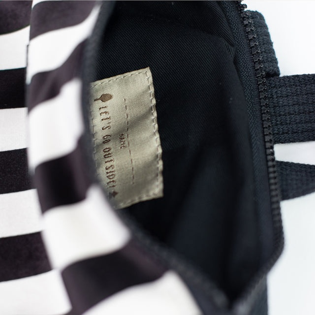 Kids backpack - Striped black and white