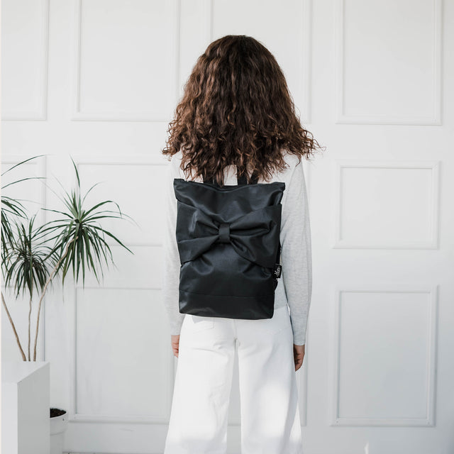 Waterproof Backpack - Black Bow