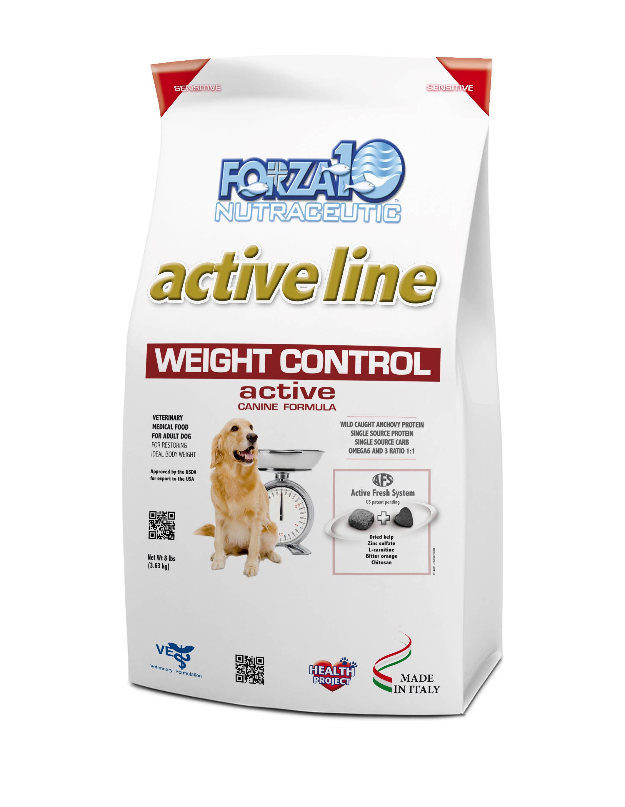 Forza10 Active Weight Control Diet Dry Dog Food, 8lb