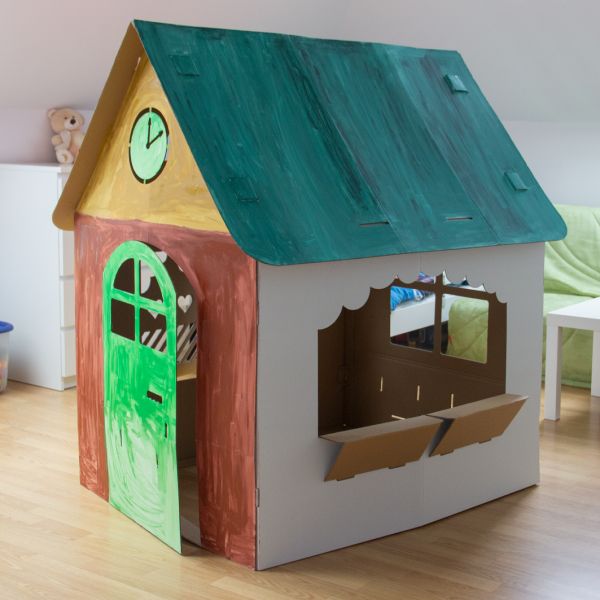 Cardboard DIY House for Kids