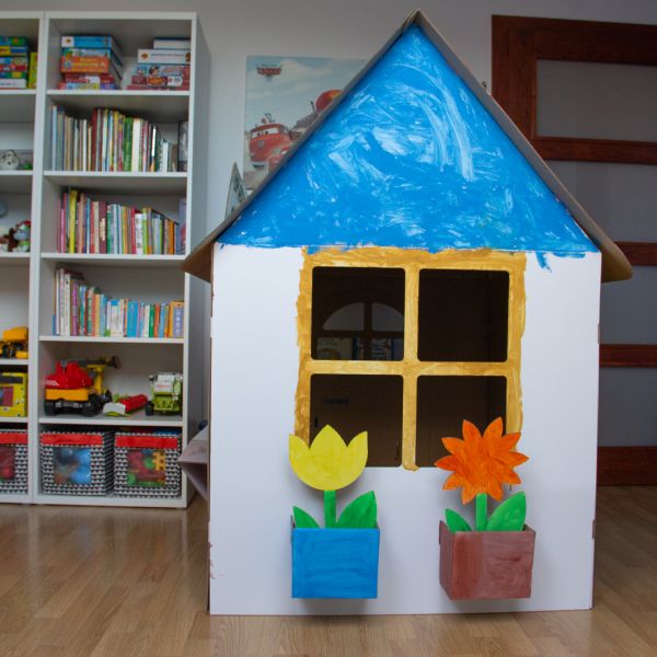 Cardboard DIY House for Kids