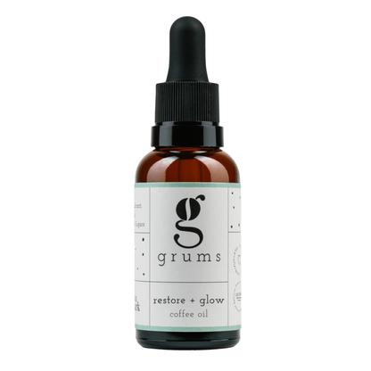 restore + glow coffee oil (15 ml.) - 100% upcycled powerful facial oil - The European Gift Store