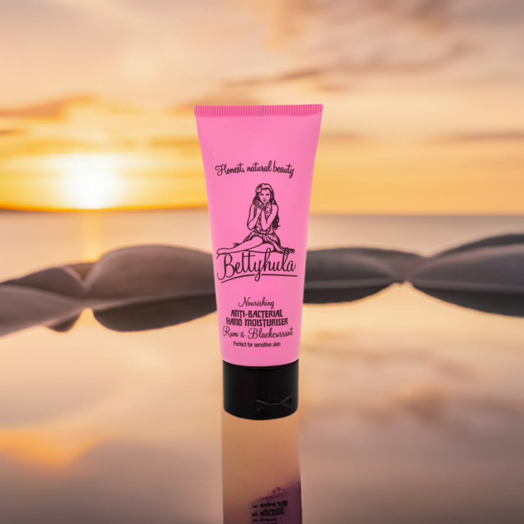 BettyHula - 70ml Nourishing Anti-Bacterial Hand Cream Rum/Blackcurrant | The European Gift Store.