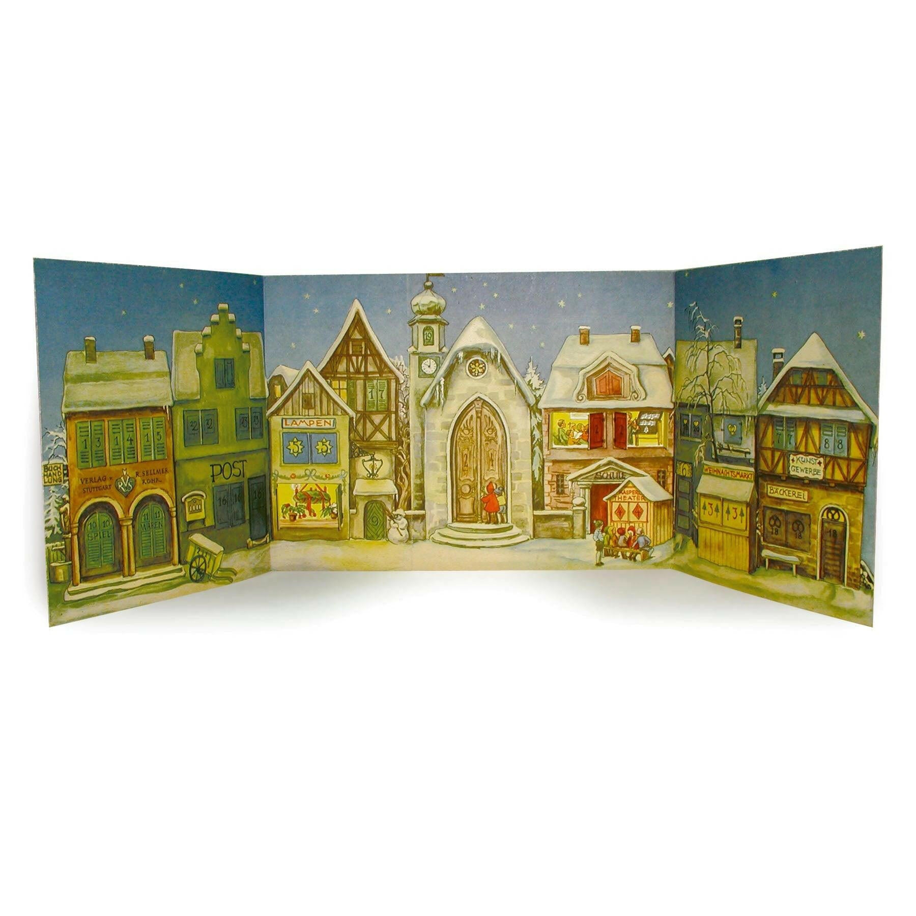 Little Town Advent Calendar from 1940&