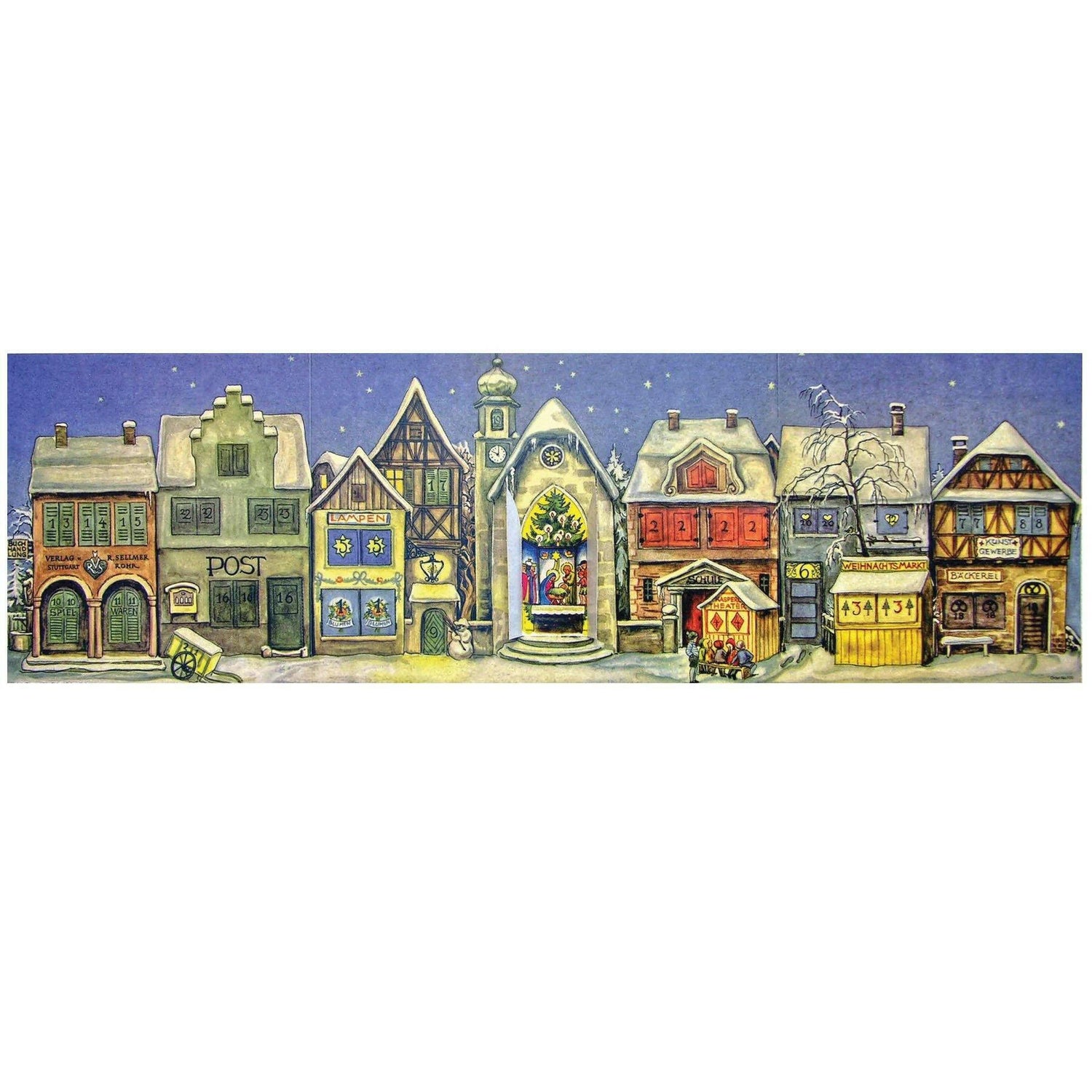 Little Town Advent Calendar from 1940&