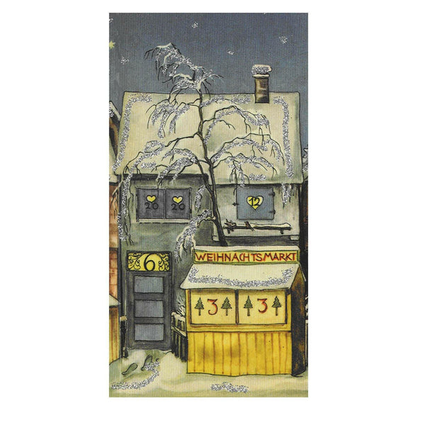 Little Town Advent Calendar from 1940's - The European Gift Store