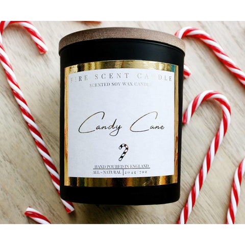 Candy Cane Luxury Scented Soy Wax Candle - The European Gift Store