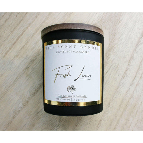 Fresh Linen Luxury Scented Soy Wax Candle - The European Gift Store