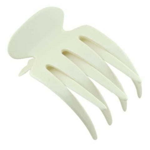 French Amie Paw 2 3/4" Cellulose Handmade French Hair Clips for Women Hair Side Clips Girls Hair Claw Clips Yoga Jaw Fashion Durable Styling Hair Accessories for Women Brill Beak Alligator Strong Hold No Slip Grip, Made in France (Solid Ivory)
