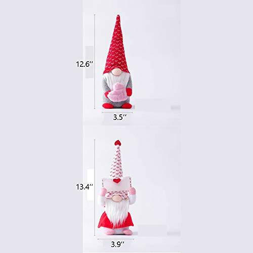 Valentines Day Gnome Plush - Mr and Mrs Scandinavian Tomte Elf Decorations - The European Gift Store
