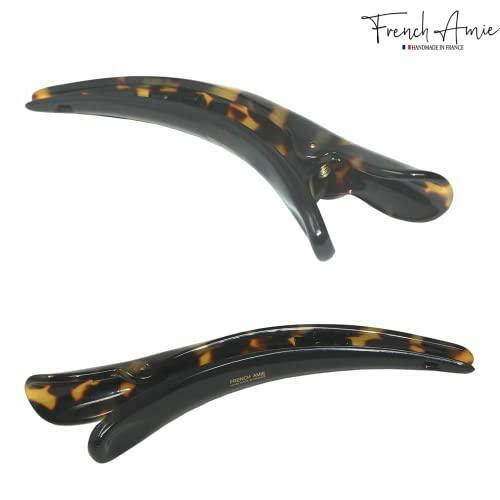 French Amie Brill Beak Tokyo 4.5" Large Celluloid Acetate Handmade Secure Grip Salon Hinge Side Slide In Alligator Beak Jaw Hair Claw Clip Clamp Clutcher for Girls and Women - The European Gift Store
