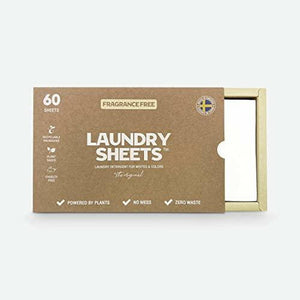 Laundry Sheets - up to 120 Loads - Made in Sweden - 60 Sheets - the Original - Laundry Detergent Sheets - Fragrance Free - no Plastic - Eco-Friendly - The European Gift Store