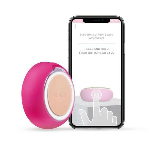 FOREO UFO mini 2 Red Light Therapy For Face - Deep Facial Hydration - Anti Aging - Face Moisturizer - Dark Spot Remover - Full LED Spectrum - Fuchsia - The European Gift Store