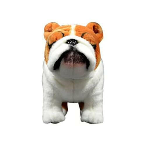 Tiny Heart Simulation British Bulldog Puppy Soft Stuffed Plush Toy 10" Long… - The European Gift Store