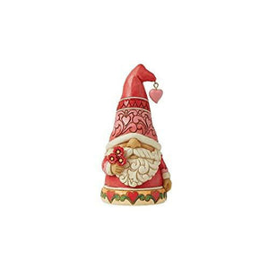 Enesco Jim Shore Heartwood Creek Love and Hearts Gnome Holding Flowers Figurine, 5 Inch, Multicolor - The European Gift Store