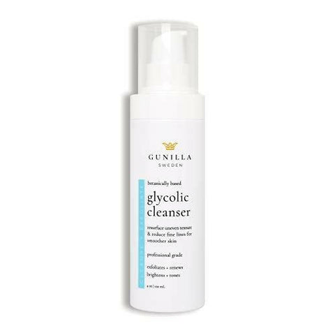 GUNILLA 2% Glycolic Cleanser an Exfoliating Daily Face Wash for Anti-Aging, Moisturizing, for All Skin Types with Organic Aloe & 16+ Botanicals 4 oz - The European Gift Store