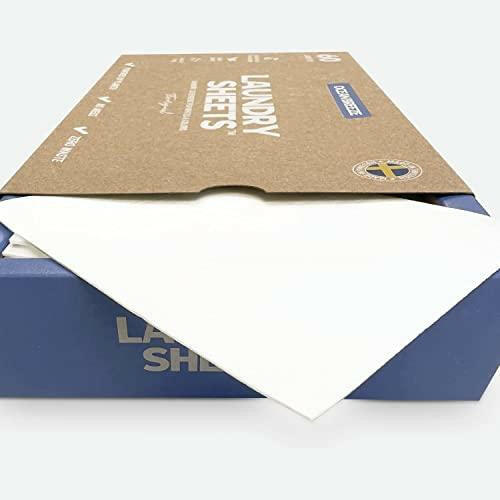 Laundry Sheets - up to 120 Loads - Made in Sweden - 60 Sheets - the Original - Laundry Detergent Sheets - Ocean Breeze - no Plastic - Eco-Friendly - The European Gift Store