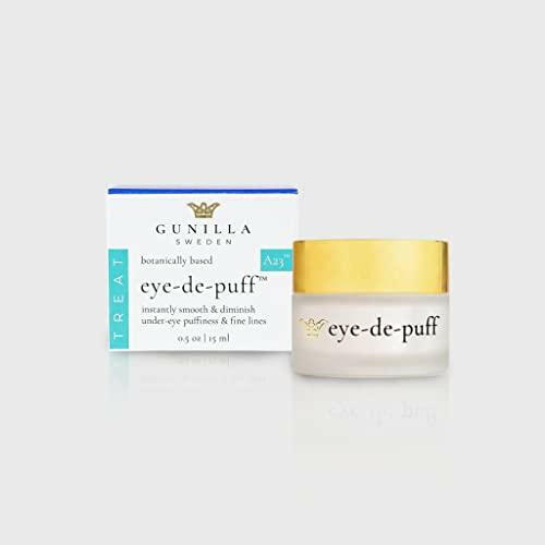 GUNILLA Eye-de-puff A23 -Concentrated Anti-Aging Eye Cream -23 Actives & Botanicals Hydrate & Help Reduce Fine Lines, Puffiness & Dark Circles. Natural - Peptides - Vegan (.5 oz) - The European Gift Store