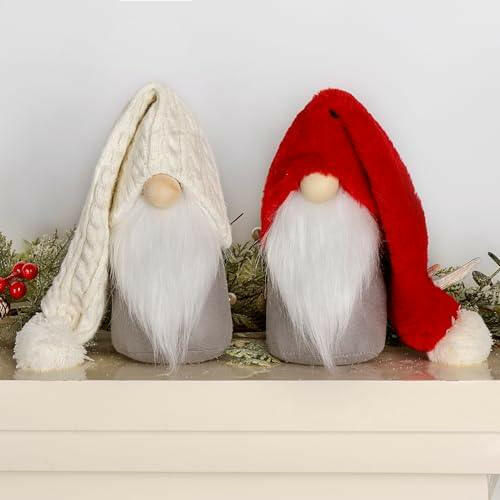 Christmas Gnomes Plush Decorations,2 Pcs Handmade Swedish Tomte Santa Scandinavian Figurine