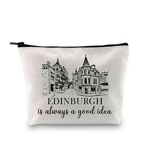 Edinburgh Scotland Souvenir Travel Zipper Makeup Bag