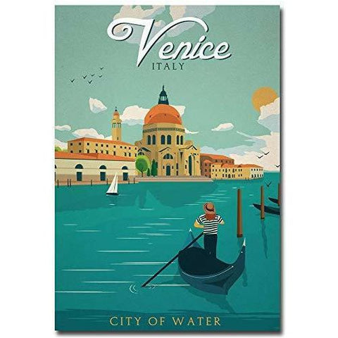 Venice Italy Travel Vintage Art Refrigerator Magnet Size 2.5" x 3.5" - The European Gift Store