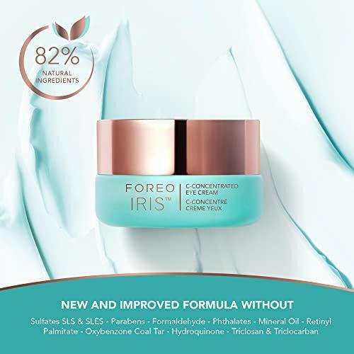 FOREO IRIS C-Concentrated Brightening Eye Cream for Dark Circles and Puffiness - Under Eye Brightener - Hyaluronic Acid - Antioxidant - Vegan - Travel Size - All Skin Types - 0.5 oz - The European Gift Store
