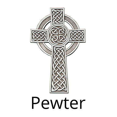 Pewter Irish Knotted Celtic Cross, Religious Wall Decor, 8 Inch - The European Gift Store