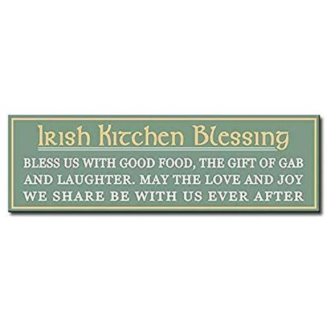 My Word! Irish Kitchen Blessing Decorative Home Décor Wooden Signs, Green - The European Gift Store
