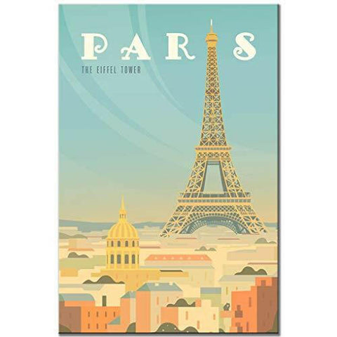 France Fridge Magnet Paris Vintage Poster Eiffel Tower Travel Souvenir - The European Gift Store