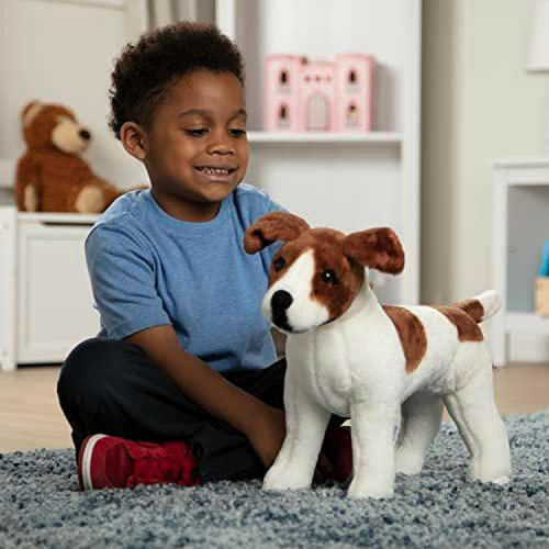 Melissa & Doug Giant Jack Russell Terrier - Lifelike Stuffed Animal Dog (over 12 inches tall) - The European Gift Store