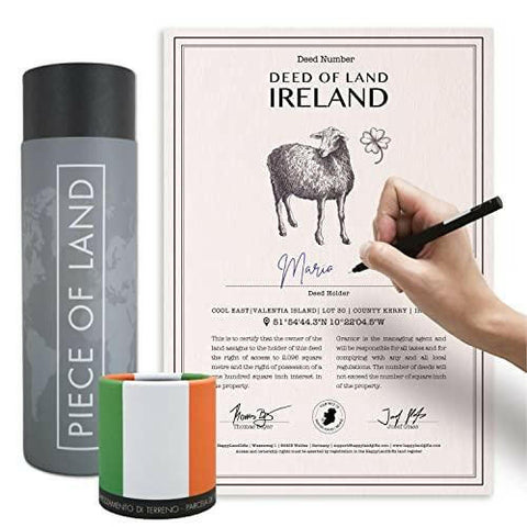 Real Piece of Land - Ireland |Personalized Land Owner's Certificate - The European Gift Store