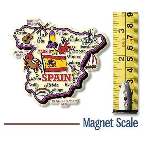 Spain Jumbo Country Map Magnet by Classic Magnets, Collectible Souvenirs - The European Gift Store