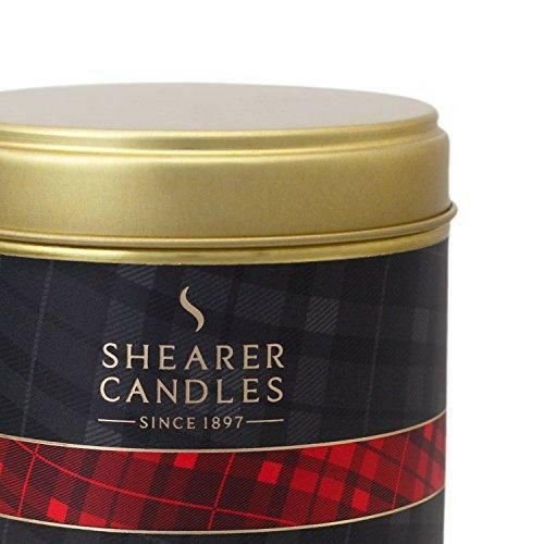 Shearer Candles Red Red Rose Large Scented Tartan Tin Candle - The European Gift Store