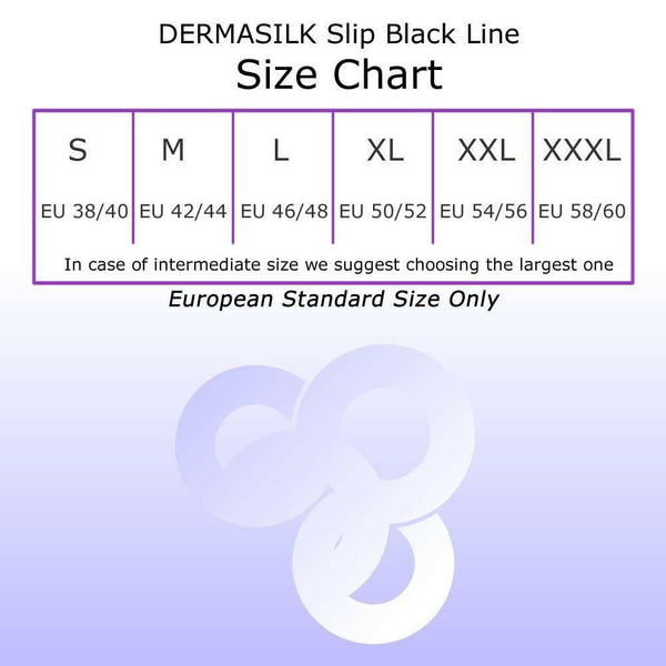 DERMASILK Silk Fibroin Woman Slip Comfort Black Medium - The European Gift Store