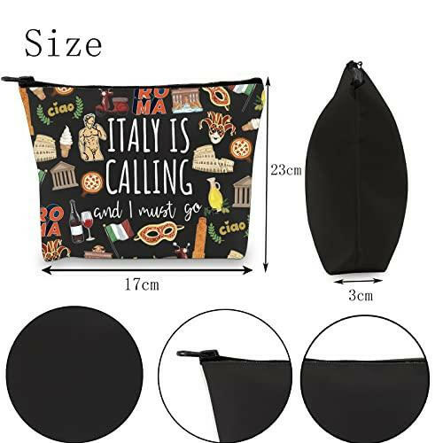 ITALY Is Calling and I Must Go Zipper Pouch Makeup Bag - The European Gift Store